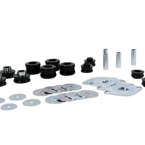 Whiteline Body Mount Bushings, Black, Pack of 12, With Six Tubes/ Four Plates/ Twelve Washers/ Grease – W93448