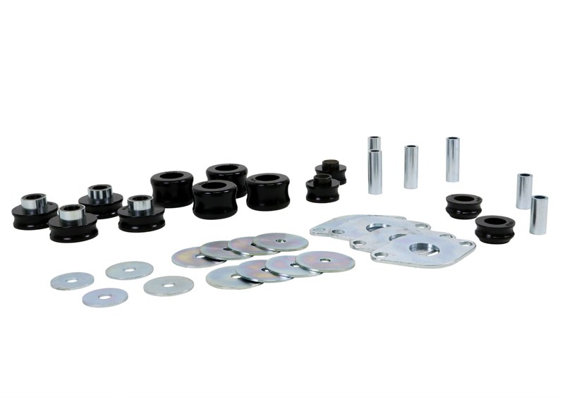 Whiteline Body Mount Bushings, Black, Pack of 12, With Six Tubes/ Four Plates/ Twelve Washers/ Grease – W93448