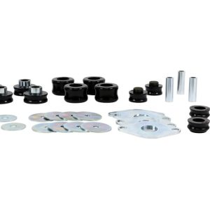 Whiteline Body Mount Bushings, Black, Pack of 12, With Six Tubes/ Four Plates/ Twelve Washers/ Grease – W93448