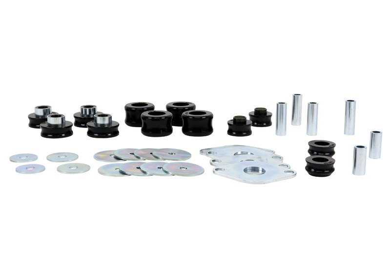 Whiteline Body Mount Bushings, Black, Pack of 12, With Six Tubes/ Four Plates/ Twelve Washers/ Grease – W93448