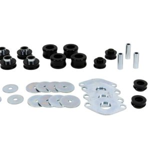 Whiteline Body Mount Bushings, Black, Pack of 12, With Six Tubes/ Four Plates/ Twelve Washers/ Grease – W93448