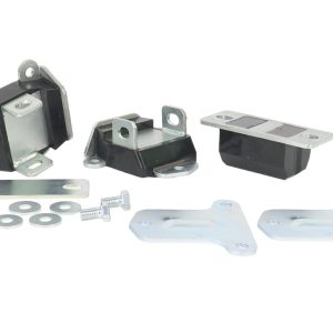 Whiteline Motor and Trans Mount Set, With Three Bushings/ Three Plates/ Two Bolts/ Six Washers – W93473