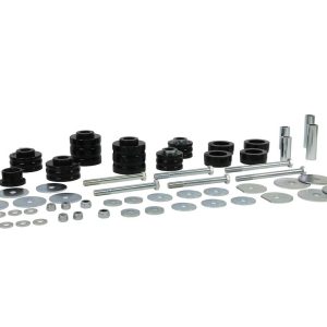 Whiteline Body Mount Bushings, Pack of 14, With Six Tubes/ Six Bolts/ Thirty Washers/ Six Nuts/ Grease – W93497