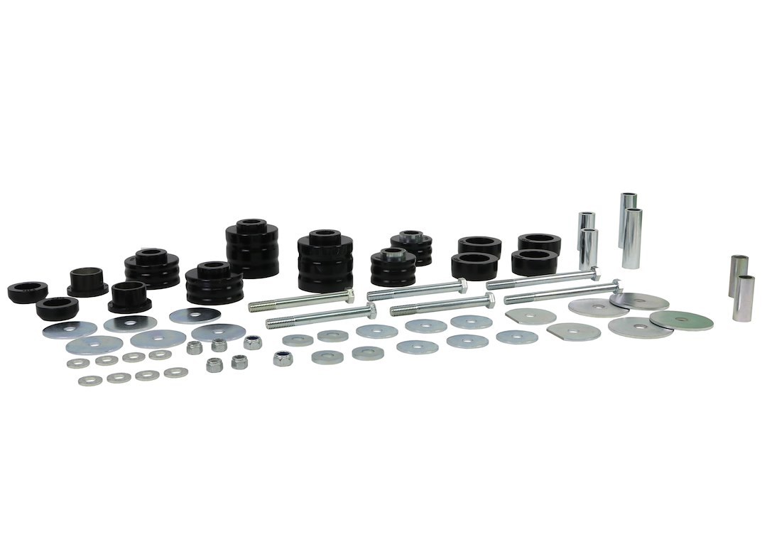 Whiteline Body Mount Bushings, Pack of 14, With Six Tubes/ Six Bolts/ Thirty Washers/ Six Nuts/ Grease – W93497