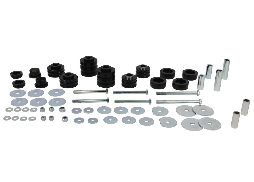 Whiteline Body Mount Bushings, Pack of 14, With Six Tubes/ Six Bolts/ Thirty Washers/ Six Nuts/ Grease – W93497