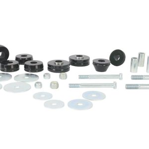 Whiteline Body Mount Bushings, Pack of 8, With Four Tubes/ Eight Washers/ Four Nuts/ Four Bolts/ Grease – W93499