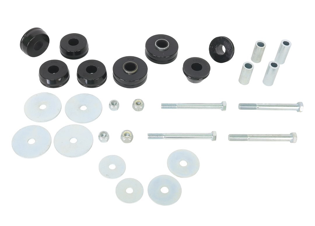 Whiteline Body Mount Bushings, Pack of 8, With Four Tubes/ Eight Washers/ Four Nuts/ Four Bolts/ Grease – W93499