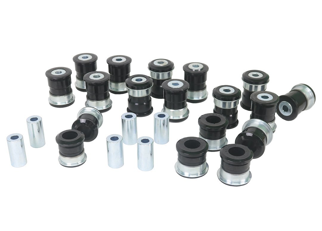 Whiteline Suspension Bushing Kit, Black, Polyurethane, With Upper and Lower Control Arm Bushings – WEK142