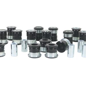 Whiteline Suspension Bushing Kit, Black, Polyurethane, With Upper and Lower Control Arm Bushings – WEK142