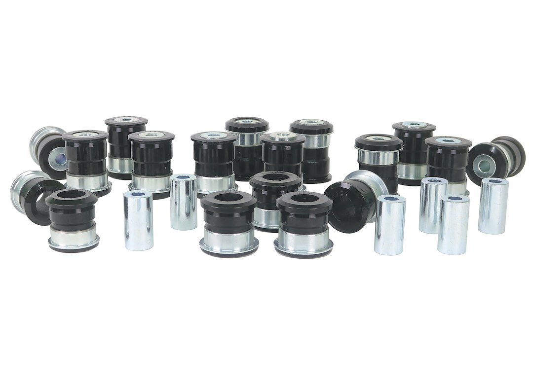 Whiteline Suspension Bushing Kit, Black, Polyurethane, With Upper and Lower Control Arm Bushings – WEK142
