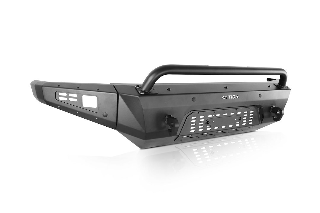 Winjet Bumper, Terra Series, Modular Design, With Bull Bar, With Internal Winch Mount, With D-Ring Mounts – ATTF201A103-BX