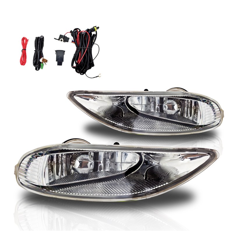 Winjet Driving/ Fog Light, Halogen Bulb, Clear 9006 Bulb, OE Size/ Shape, 51 Watt Bulbs, 12 Volt, Fog Beam, Clear Lens – CFWJ-0047-C
