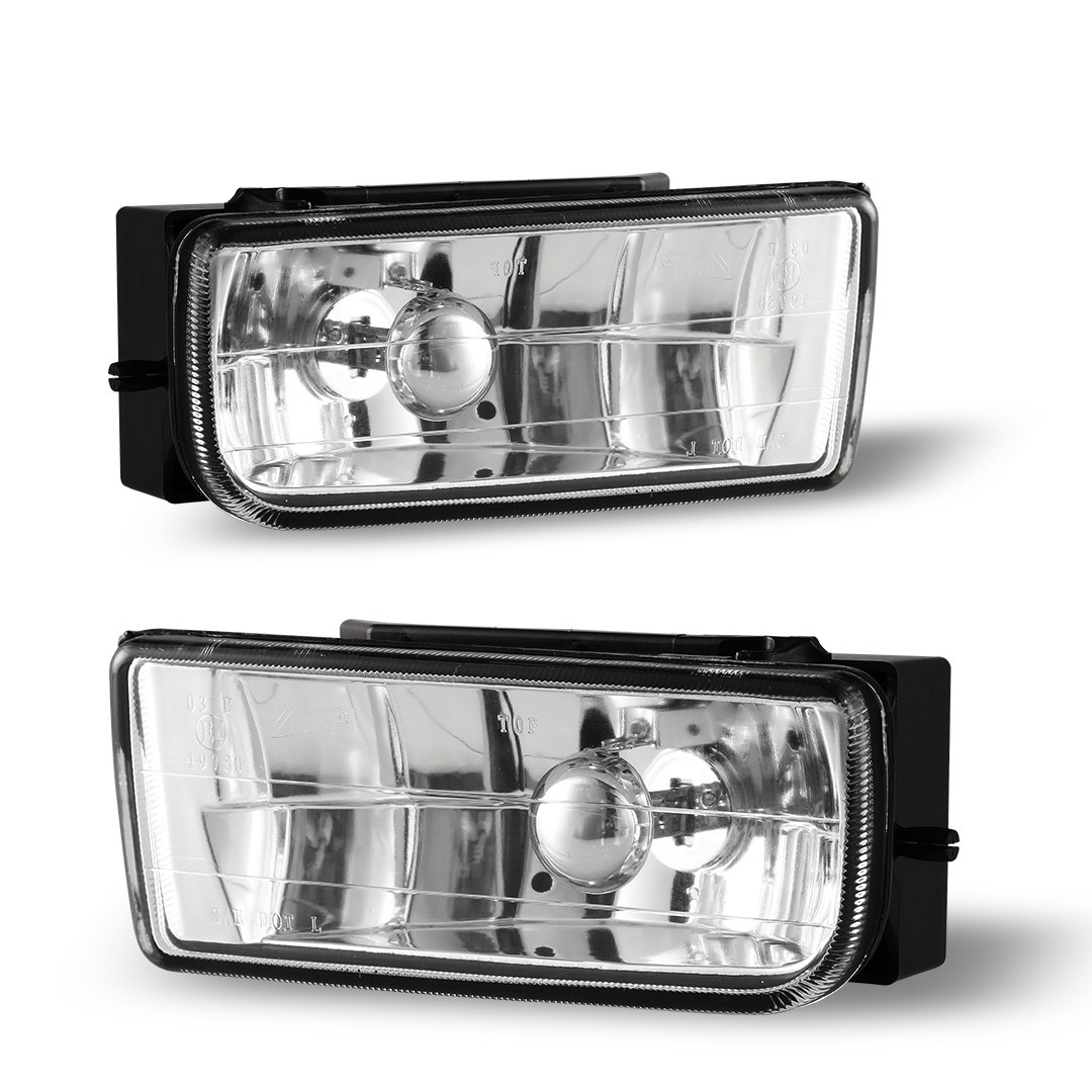 Winjet Driving/ Fog Light, Halogen Bulb, Clear H1 Bulb, OE Size/ Shape, 55 Watt Bulbs, 12 Volt, Fog Beam, Clear Lens – CFWJ-0079-C