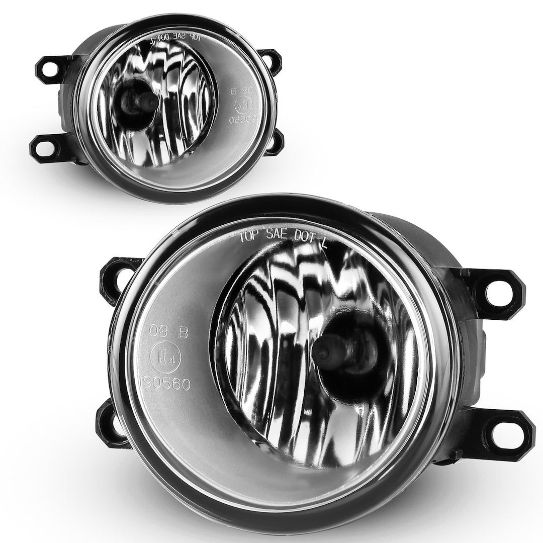 Winjet Driving/ Fog Light, Halogen Bulb, Clear H11 Bulb, OE Size/ Shape, 55 Watt Bulbs, 12 Volt, Fog Beam, Clear Lens – CFWJ-0279-C