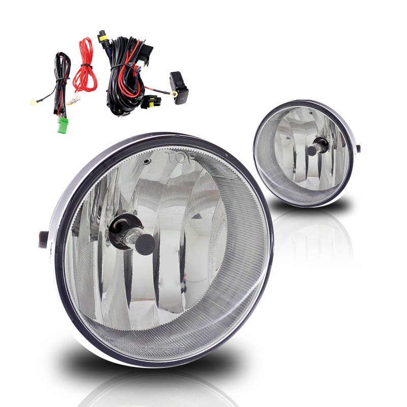 Winjet Driving/ Fog Light, Halogen Bulb, Clear H10 Bulb, OE Size/ Shape, 42 Watt Bulbs, 12 Volt, Fog Beam, Clear Lens – CFWJ-0299-C