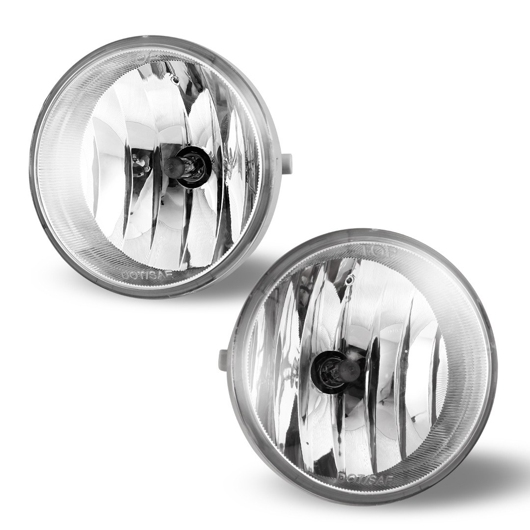 Winjet Driving/ Fog Light, Halogen Bulb, Clear H10 Bulb, OE Size/ Shape, 42 Watt Bulbs, 12 Volt, Fog Beam, Clear Lens – CFWJ-0299-C