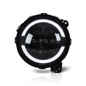 Winjet Headlight Assembly, Rogue Series, LED Bulb, Projector, Built-IN Osram LED Chip, 12 Volts, Clear Polycarbonate Lens – CHATT0771-B-SQ