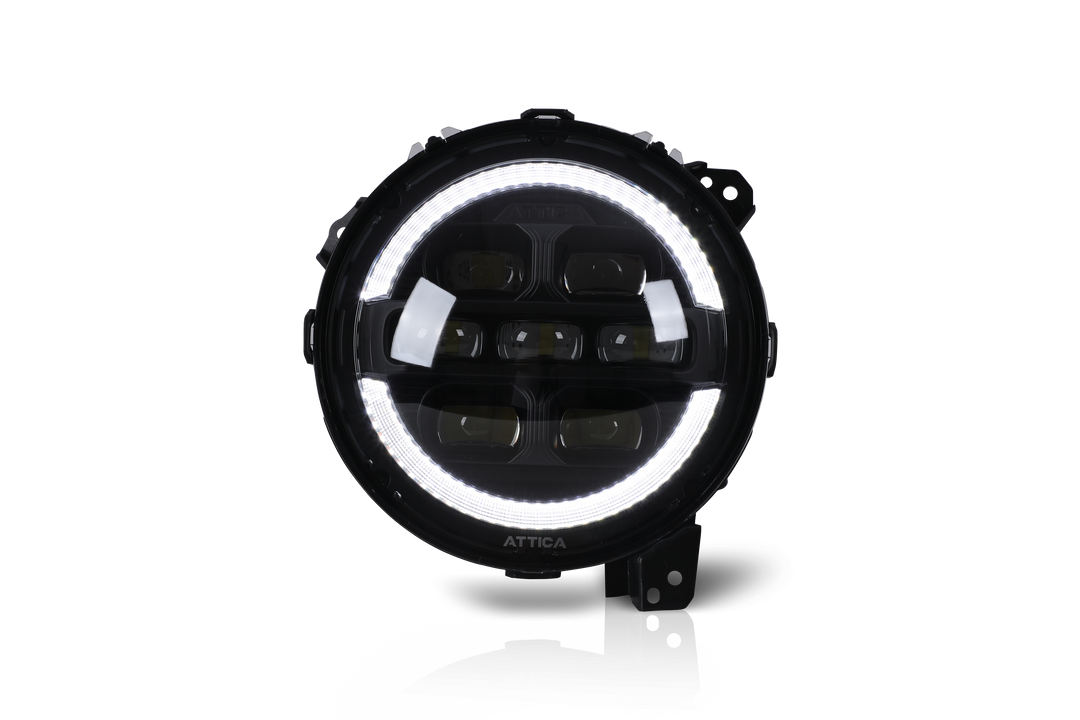 Winjet Headlight Assembly, Rogue Series, LED Bulb, Projector, Built-IN Osram LED Chip, 12 Volts, Clear Polycarbonate Lens – CHATT0771-B-SQ