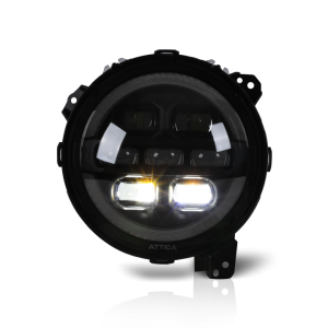 Winjet Headlight Assembly, Rogue Series, LED Bulb, Projector, Built-IN Osram LED Chip, 12 Volts, Clear Polycarbonate Lens – CHATT0771-B-SQ