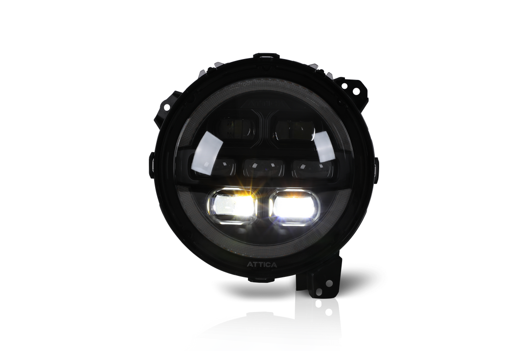 Winjet Headlight Assembly, Rogue Series, LED Bulb, Projector, Built-IN Osram LED Chip, 12 Volts, Clear Polycarbonate Lens – CHATT0771-B-SQ