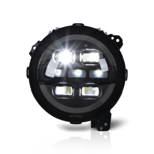 Winjet Headlight Assembly, Rogue Series, LED Bulb, Projector, Built-IN Osram LED Chip, 12 Volts, Clear Polycarbonate Lens – CHATT0771-B-SQ