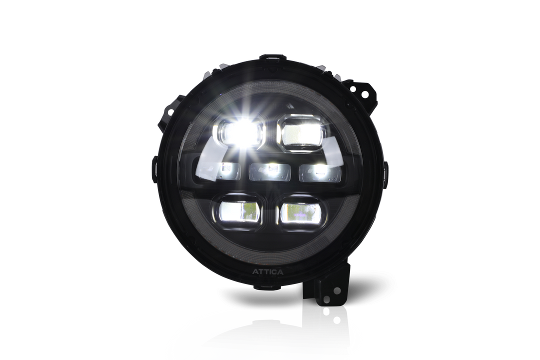 Winjet Headlight Assembly, Rogue Series, LED Bulb, Projector, Built-IN Osram LED Chip, 12 Volts, Clear Polycarbonate Lens – CHATT0771-B-SQ
