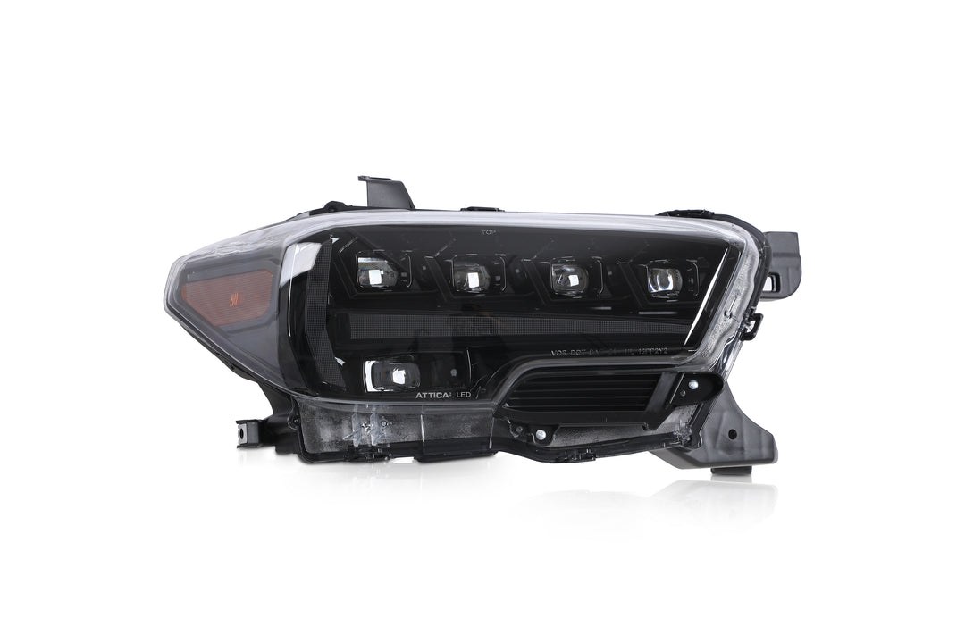 Winjet Headlight Assembly, Apex Series, LED Bulb, Projector, High/ Low Beam, Built-IN Osram LED Chip, Clear Polycarbonate Lens – CHATT0769-H6-GBC-SQ