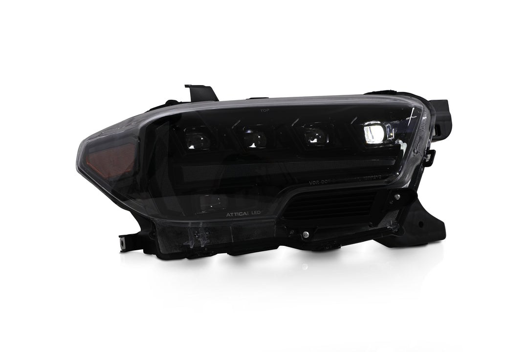 Winjet Headlight Assembly, Apex Series, LED Bulb, Projector, High/ Low Beam, Built-IN Osram LED Chip, Clear Polycarbonate Lens – CHATT0769-H6-GBC-SQ