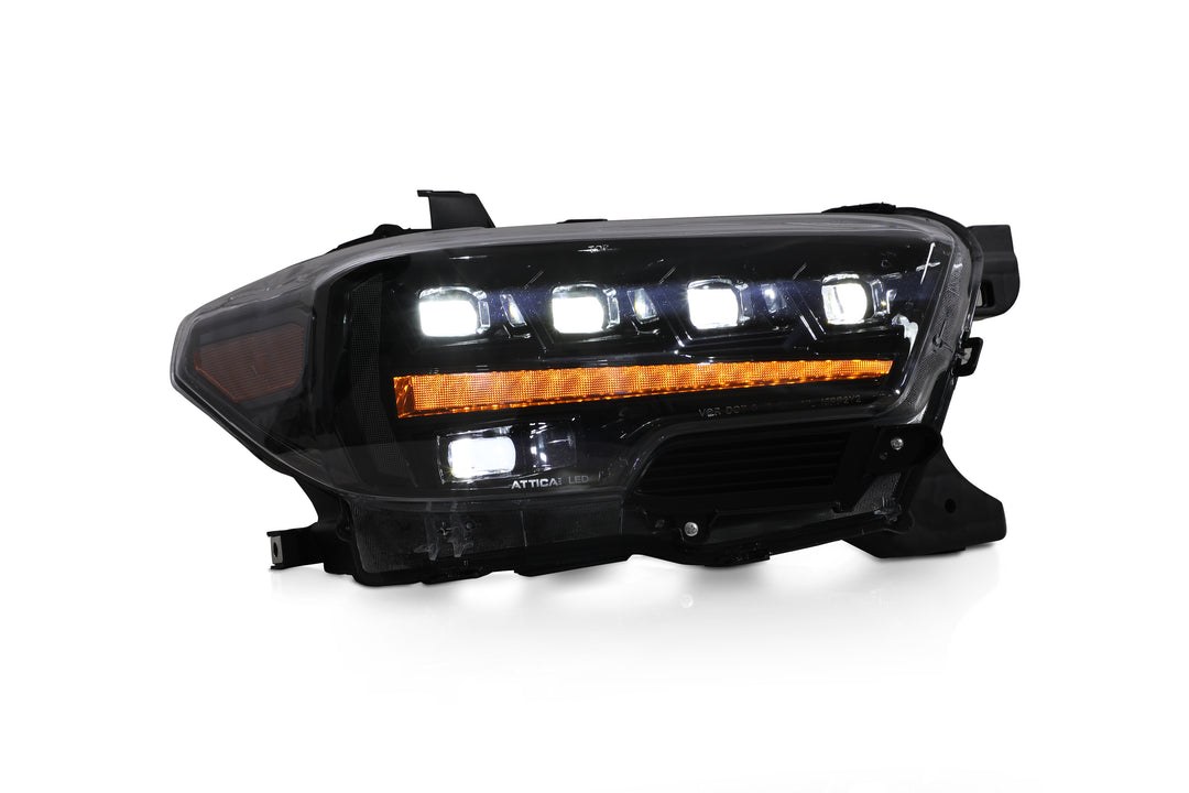 Winjet Headlight Assembly, Apex Series, LED Bulb, Projector, High/ Low Beam, Built-IN Osram LED Chip, Clear Polycarbonate Lens – CHATT0769-H6-GBC-SQ
