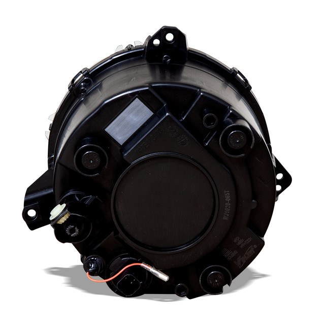 Winjet Headlight Assembly, LED Bulb, Projector with LED Daytime Running Light, Clear Polycarbonate Lens, Black Polypropylene Housing – CHRNG0657-BC