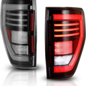Winjet Tail Light Assembly, Clear Lens, Gloss Black ABS Plastic Housing, LED Bulb – CTWJ-0706-GBC-SQ