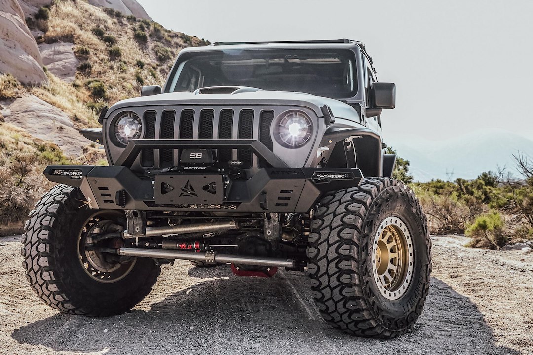 Winjet Bumper, Frontier Series, Modular Design, With Bull Bar, With Internal Winch Mount, With D-Ring Mount – ATTJL01A110-BX