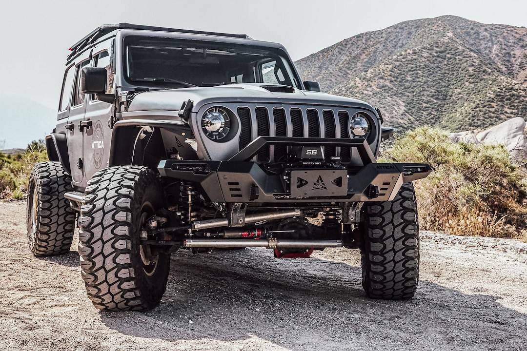 Winjet Bumper, Frontier Series, Modular Design, With Bull Bar, With Internal Winch Mount, With D-Ring Mount – ATTJL01A110-BX