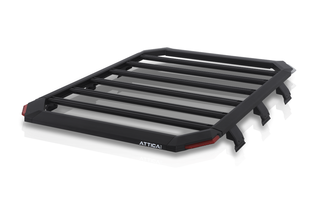 Winjet Roof Rack, Frontier Series, Direct-Fit, Powder Coated, Textured Black, Aluminum, Single – ATTJL02F101-BX