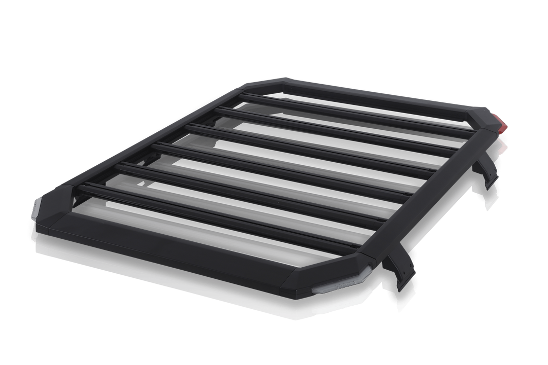 Winjet Roof Rack, Frontier Series, Direct-Fit, Powder Coated, Textured Black, Aluminum, Single – ATTJL02F101-BX