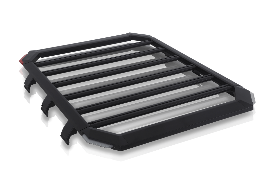 Winjet Roof Rack, Frontier Series, Direct-Fit, Powder Coated, Textured Black, Aluminum, Single – ATTJL02F101-BX