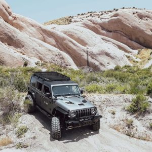 Winjet Roof Rack, Frontier Series, Direct-Fit, Powder Coated, Textured Black, Aluminum, Single – ATTJL02F101-BX