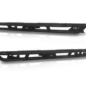 Winjet Nerf Bar, Terra Series, With Flat Plates, Round Bent, Textured Powder Coated, Black, Steel, Body/ Frame Mount – ATTJT02C104-BX