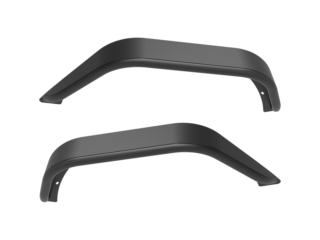 Winjet Fender Flare, Terra Series, Flat Style, Powder Coated Textured Black, E-Coated Steel, Set of 2 – ATTJL01H107-BX-R