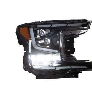 Winjet Headlight Assembly, LED Bulb, Projector with LED Daytime Running Light/ Sequential Turn Signal, Clear Low Beam/ High Beam Bulb – CHRNG0671-B-SQ