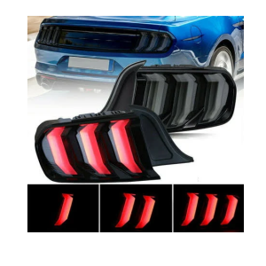 Winjet Tail Light Assembly, LED, Smoke Lens, Gloss Black ABS Plastic Housing, Red Brake Light/ Amber Turn Signal Light – CTRNG0680-GBS