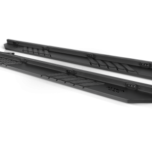 Winjet Running Board, Frontier Series, Powder Coated, Textured Black, Steel, Lighted, Rocker Panel Mount – ATTSL04C101-BX