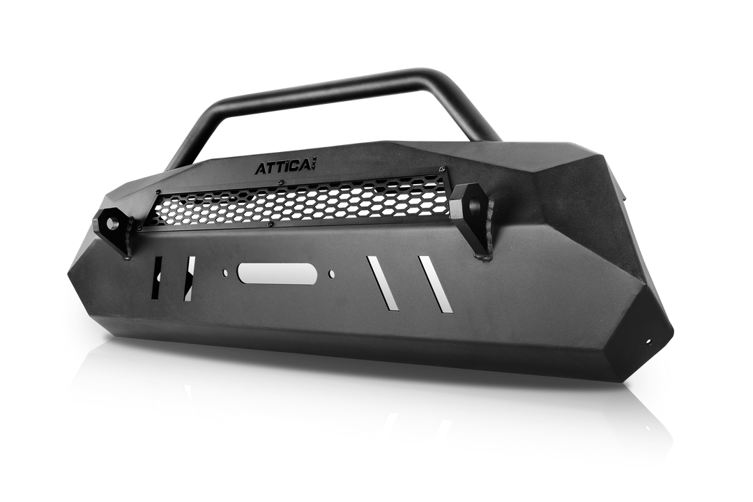 Winjet Bumper, Apex Series, One Piece Design, With Bull Bar, With Internal Winch Mount, With Recovery Tow Hooks/ with D-Ring Mounts – ATTTA01A101-BX