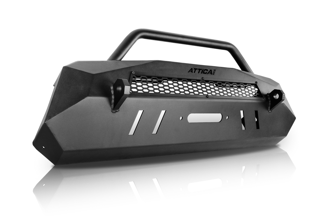 Winjet Bumper, Apex Series, One Piece Design, With Bull Bar, With Internal Winch Mount, With Recovery Tow Hooks/ with D-Ring Mounts – ATTTA01A101-BX