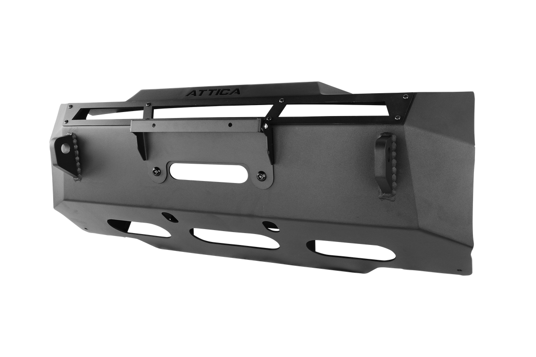 Winjet Bumper, Terra Series, One Piece Design, With Internal Winch Mount, With Recovery Tow Hooks/ with D-Ring Mounts – ATTTR01A101-BX