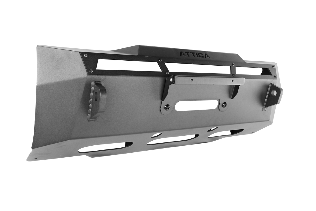 Winjet Bumper, Terra Series, One Piece Design, With Internal Winch Mount, With Recovery Tow Hooks/ with D-Ring Mounts – ATTTR01A101-BX