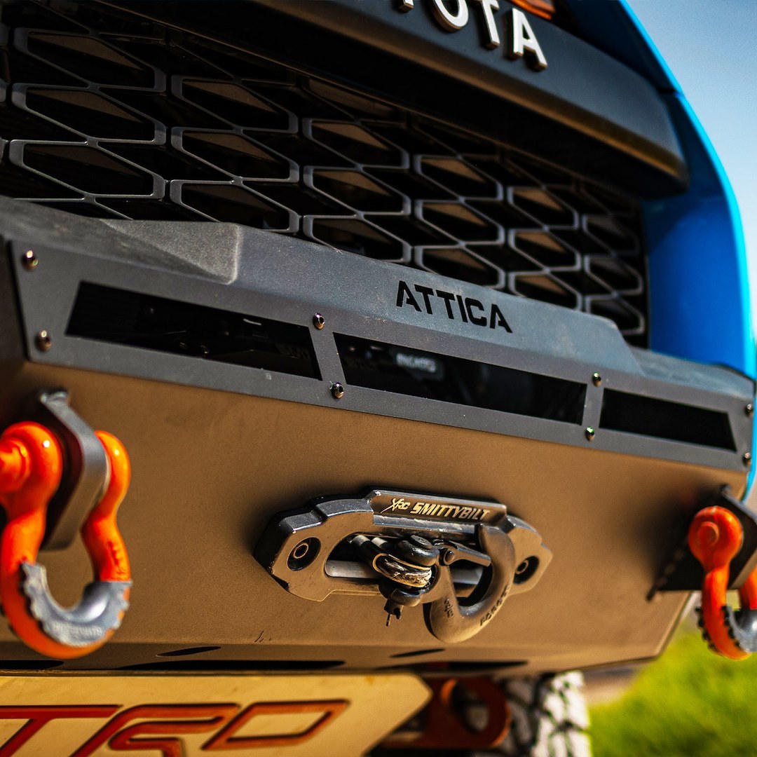 Winjet Bumper, Terra Series, One Piece Design, With Internal Winch Mount, With Recovery Tow Hooks/ with D-Ring Mounts – ATTTR01A101-BX