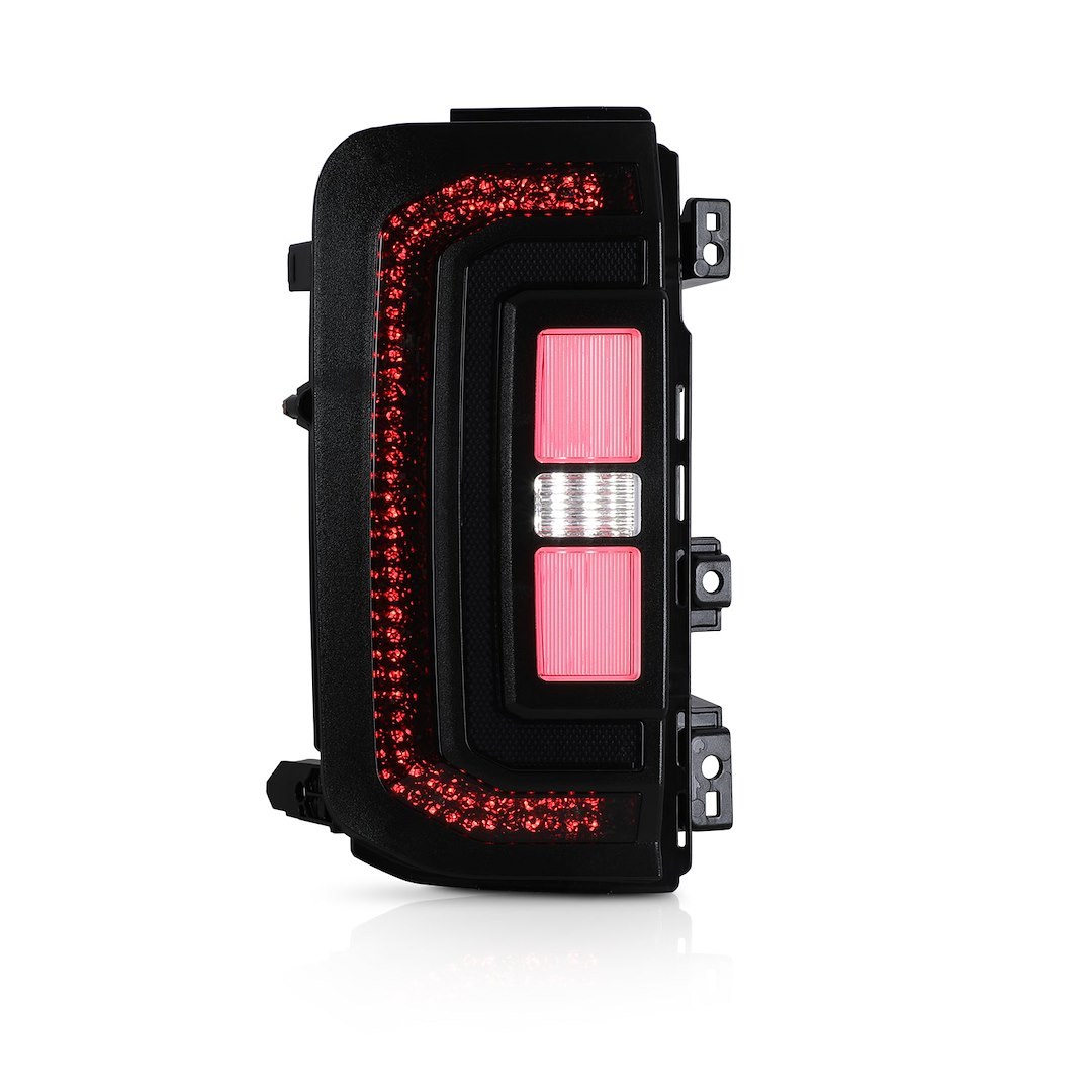 Winjet Tail Light Assembly, Sol Series, Black/ Smoke Lens, Black Housing, LED – CTATT0781-L2-SQ