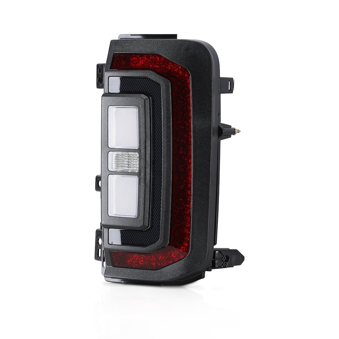 Winjet Tail Light Assembly, Sol Series, Red/ Smoke Lens, Black Housing, LED – CTATT0781-L4-SQ