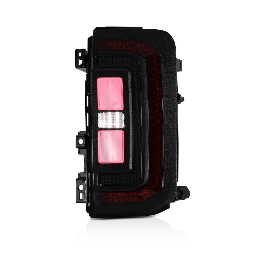 Winjet Tail Light Assembly, Sol Series, Red/ Smoke Lens, Black Housing, LED – CTATT0781-L4-SQ